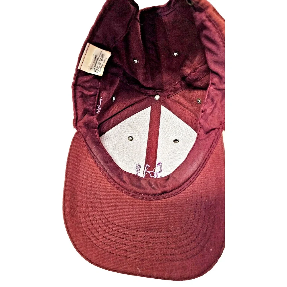 Golf Logo Women's Burgundy Adjustable Strap Back Baseball Hat Cap - Picture 8 of 9